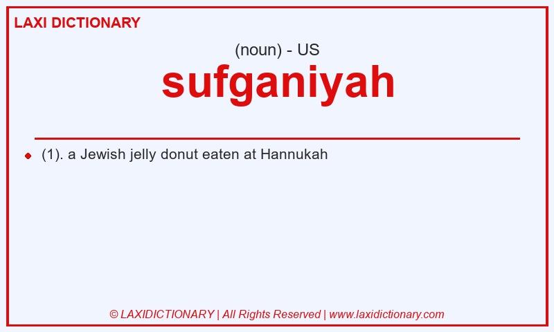 Definition sufganiyah in American English