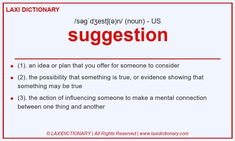 Definition suggestion in American English