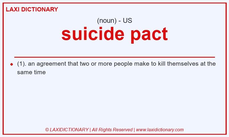 Definition suicide pact in American English