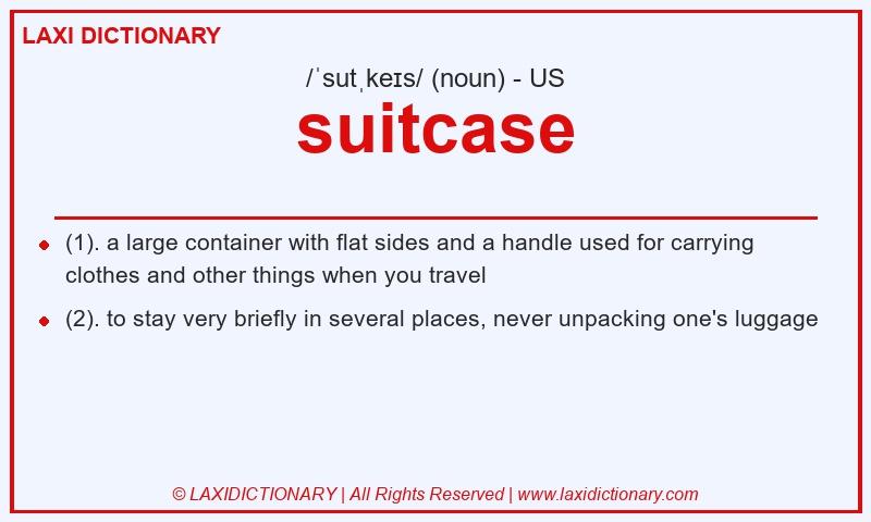 Definition suitcase in American English