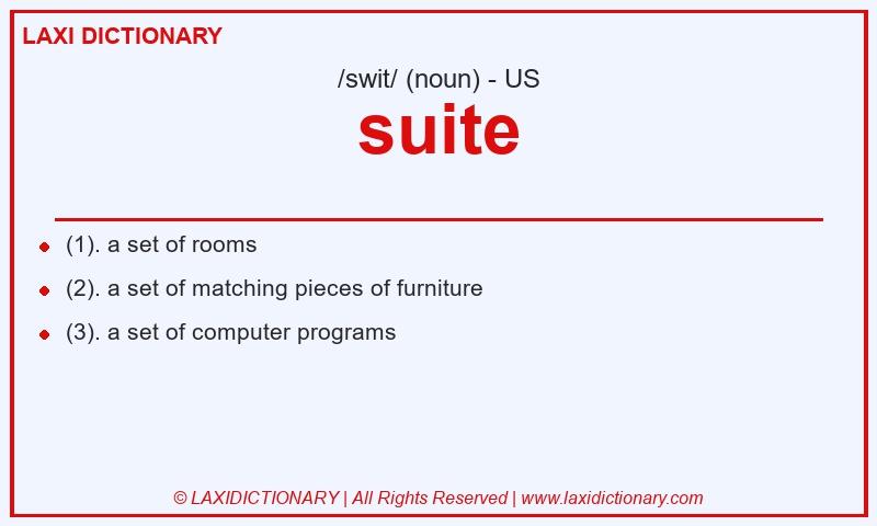 Definition suite in American English