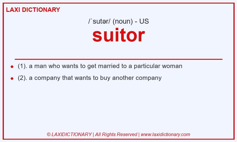Definition suitor in American English