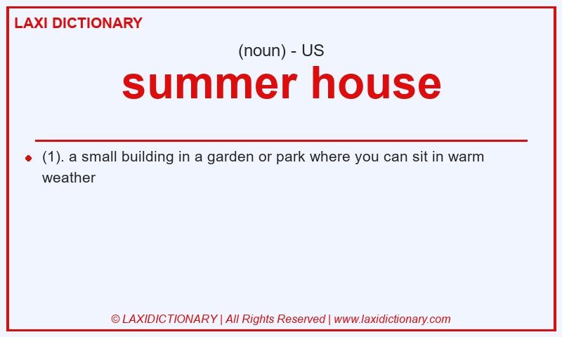 Definition summer house in American English