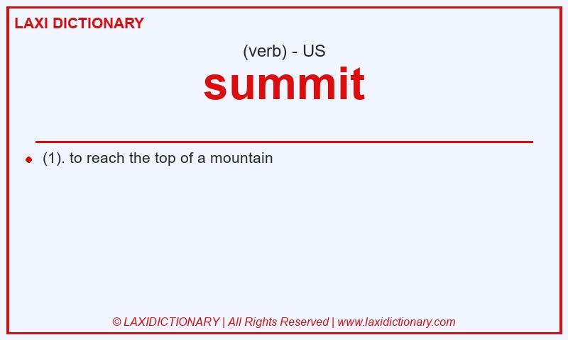 Definition summit in American English