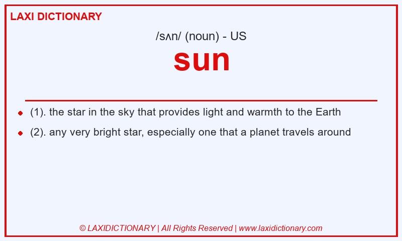 Definition sun in American English