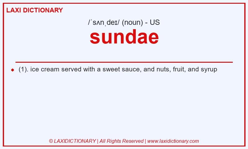 Definition sundae in American English