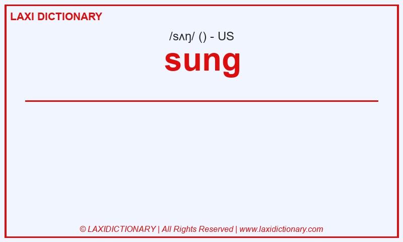 Definition sung in American English