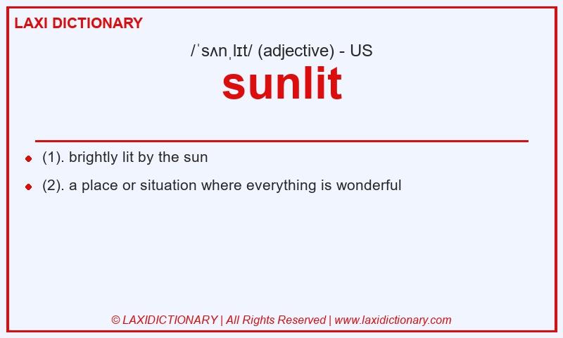 Definition sunlit in American English