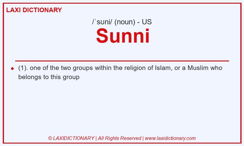 Definition Sunni in American English