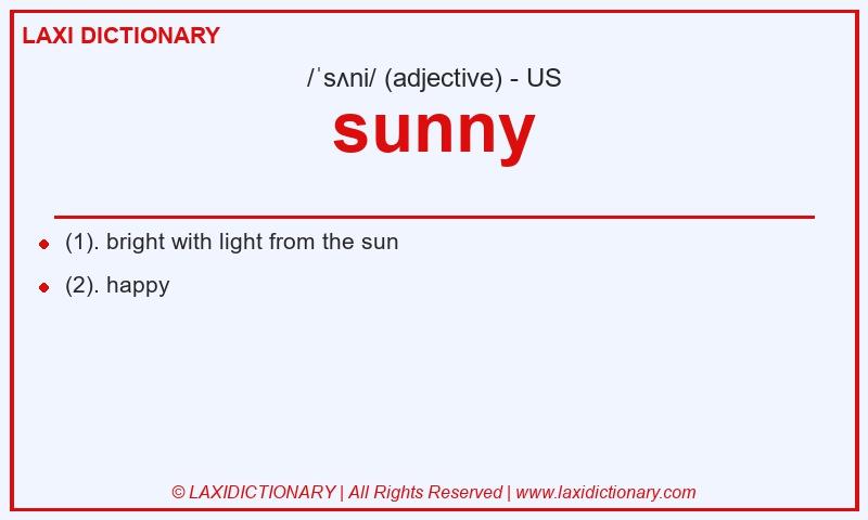 Definition sunny in American English
