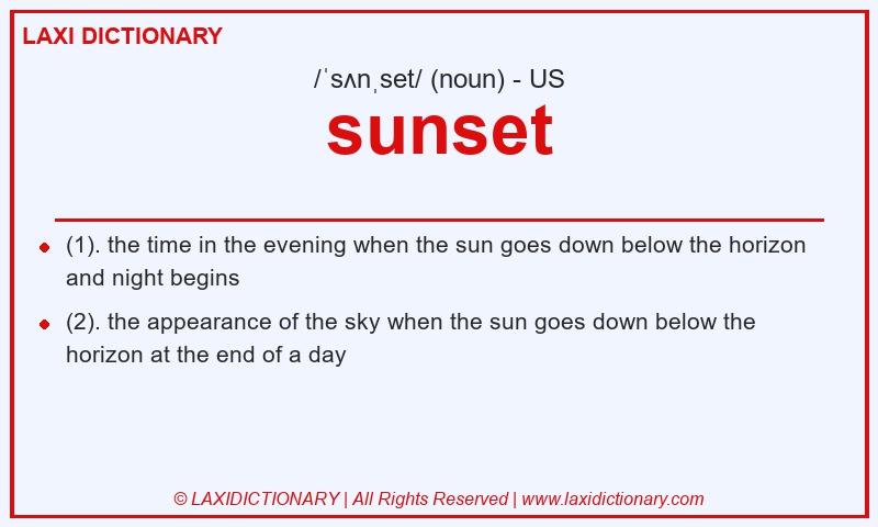 Definition sunset in American English