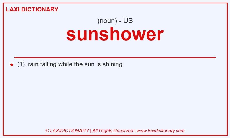 Definition sunshower in American English