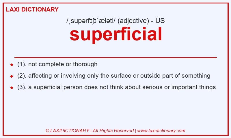 Definition superficial in American English