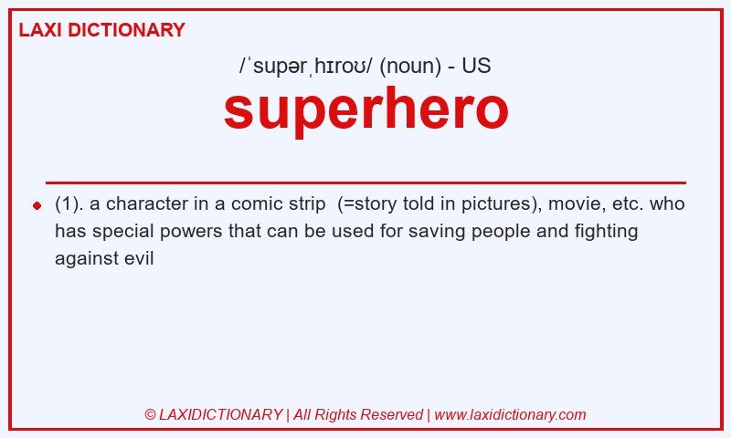 Definition superhero in American English