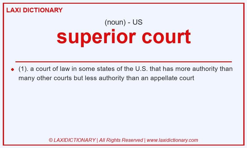 Definition superior court in American English