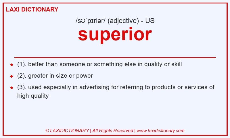 Definition superior in American English