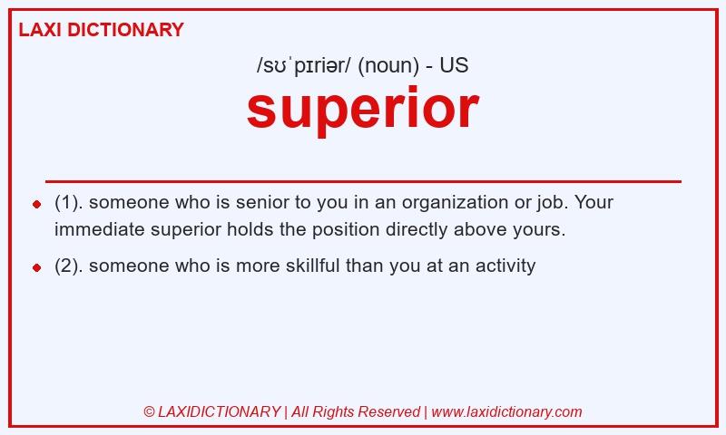 Definition superior in American English