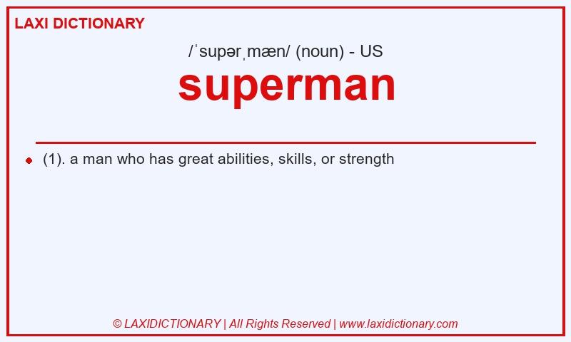 Definition superman in American English