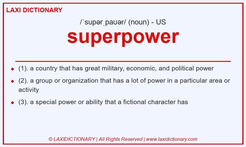 Definition superpower in American English