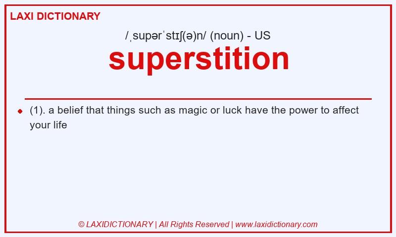 Definition superstition in American English