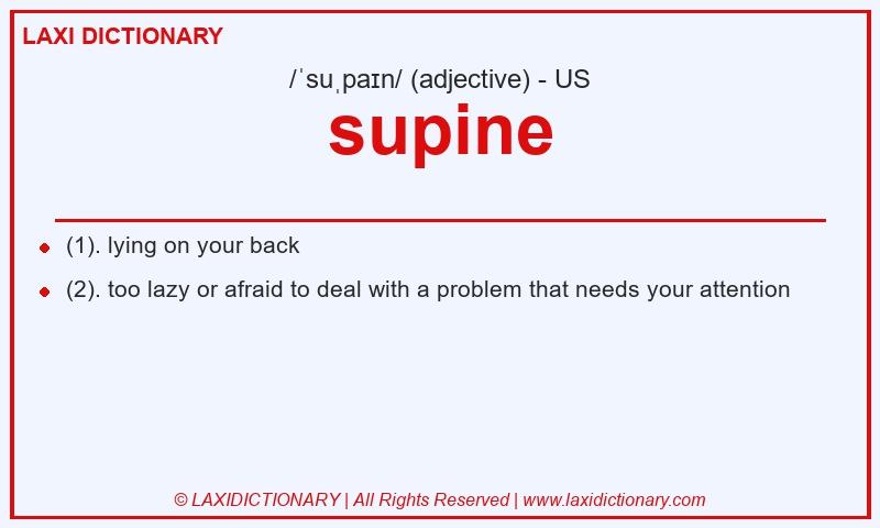 Definition supine in American English