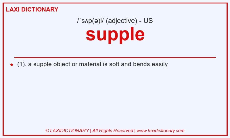 Definition supple in American English
