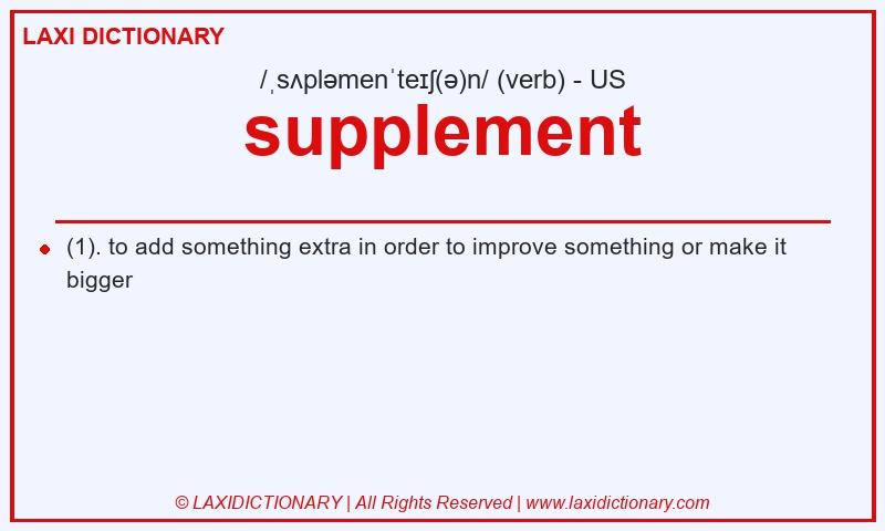 Definition supplement in American English