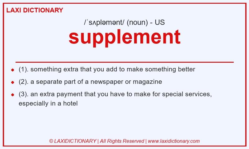 Definition supplement in American English