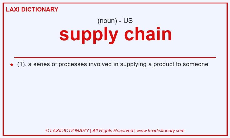 Definition supply chain in American English
