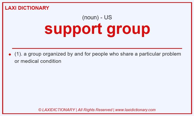 Definition support group in American English