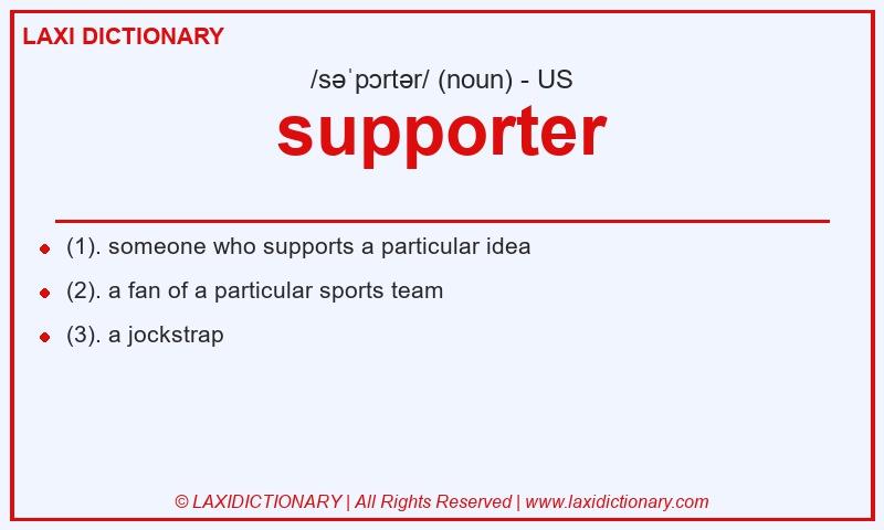 Definition supporter in American English