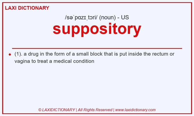 Definition suppository in American English