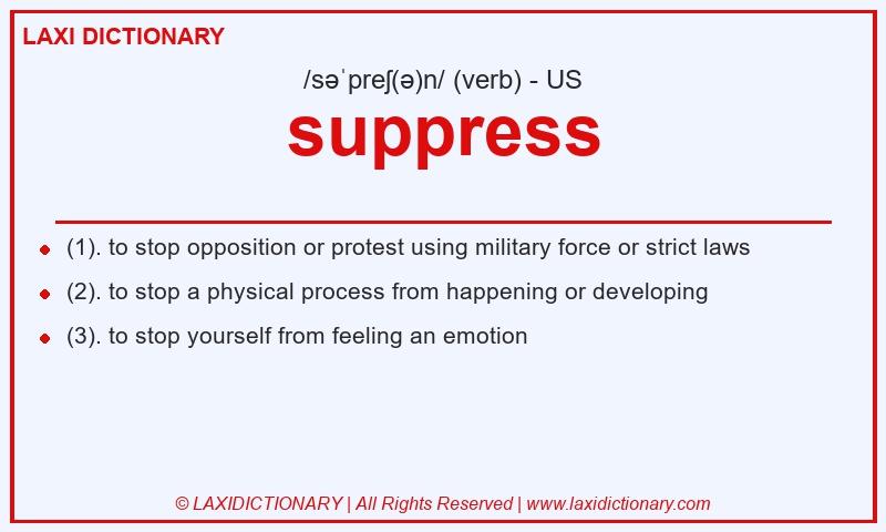 Definition suppress in American English