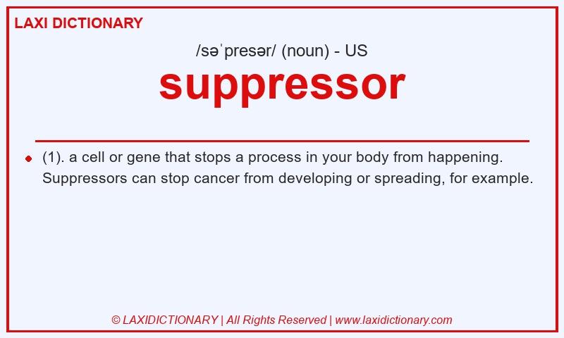Definition suppressor in American English