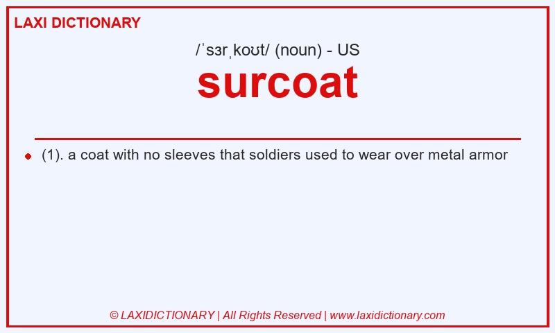 Definition surcoat in American English