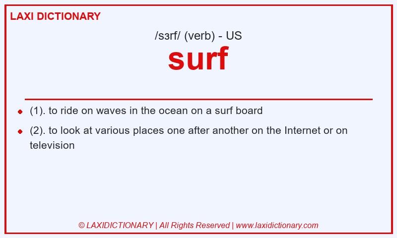 Definition surf in American English