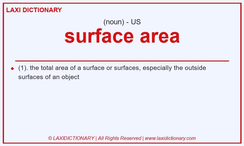 Definition surface area in American English