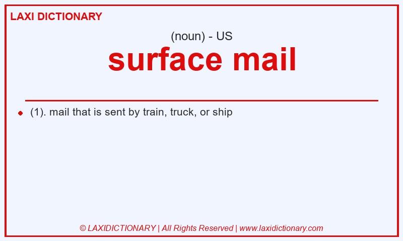 Definition surface mail in American English