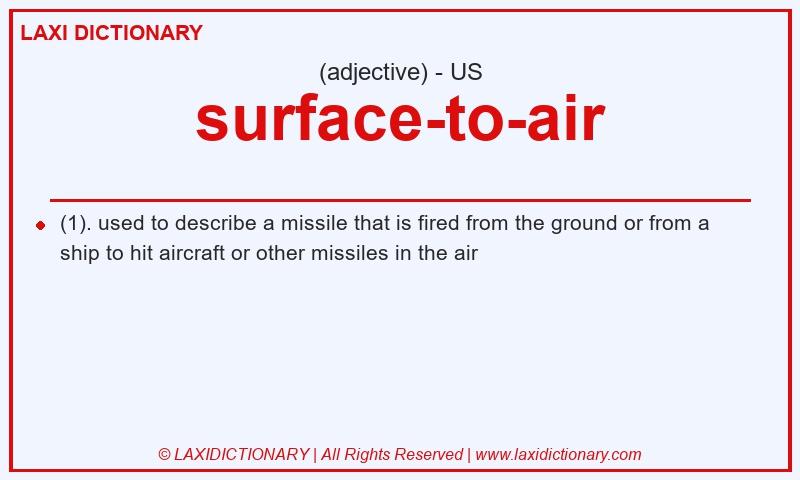 Definition surface-to-air in American English