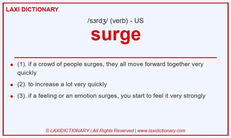 Definition surge in American English