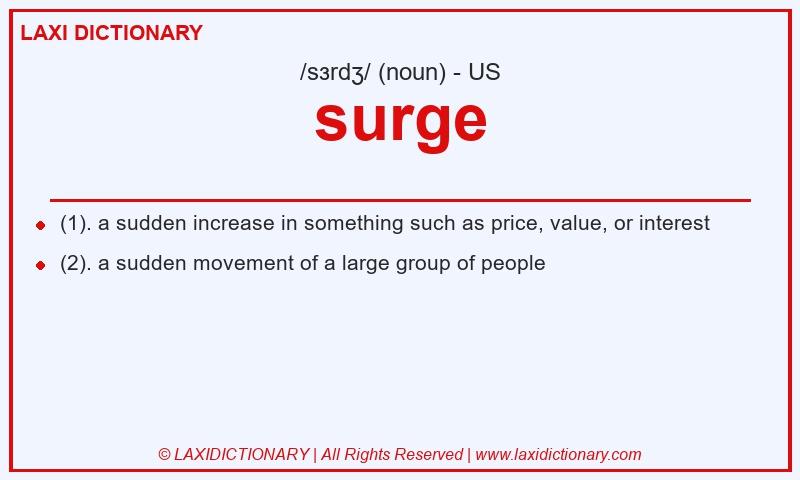 Definition surge in American English
