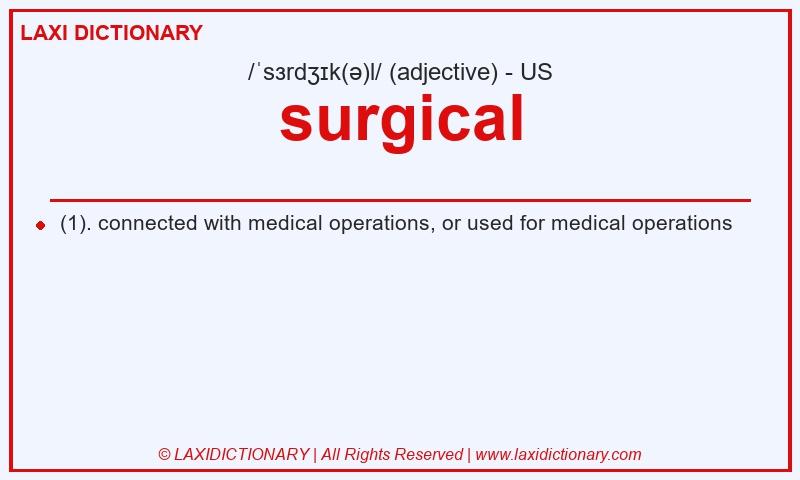 Definition surgical in American English