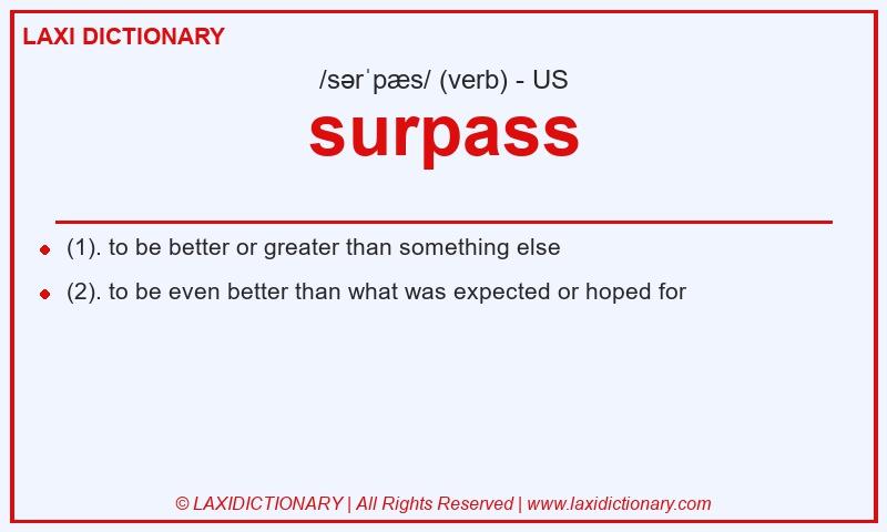 Definition surpass in American English