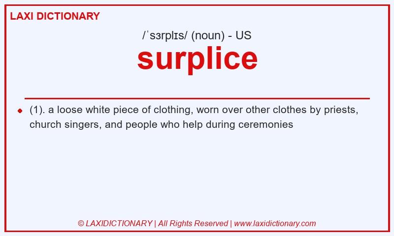 Definition surplice in American English