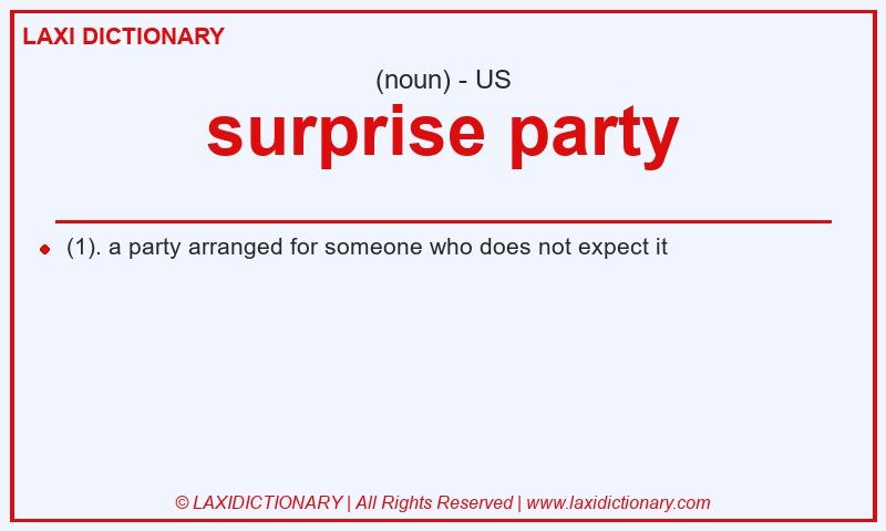 Definition surprise party in American English