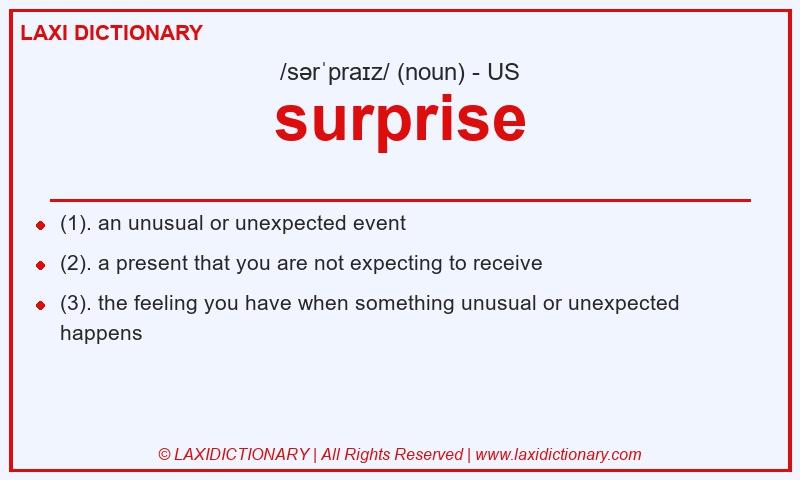 Definition surprise in American English