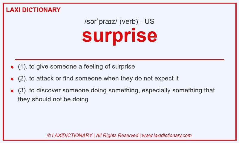 Definition surprise in American English