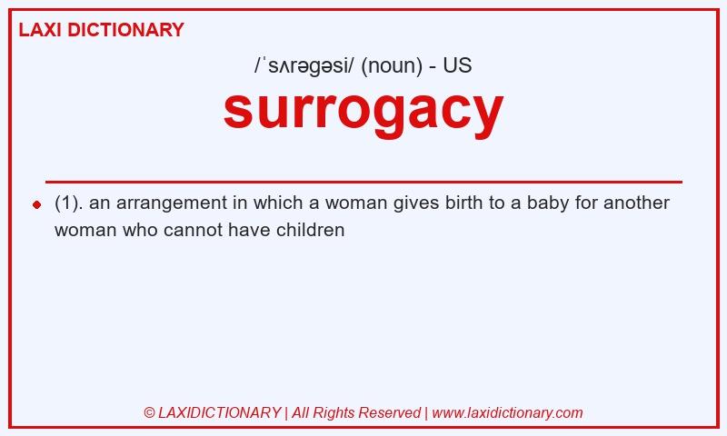 Definition surrogacy in American English