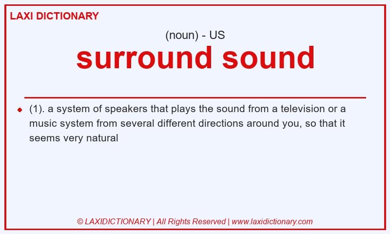 Definition surround sound in American English