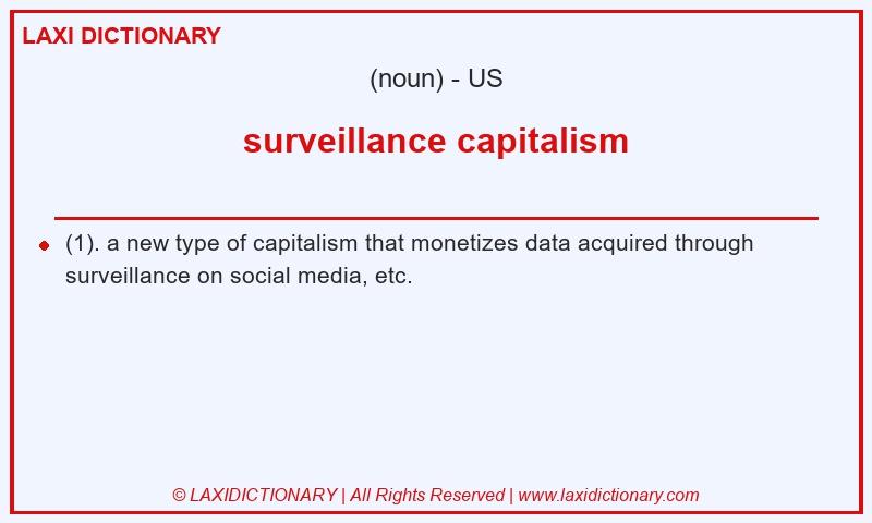 Definition surveillance capitalism in American English